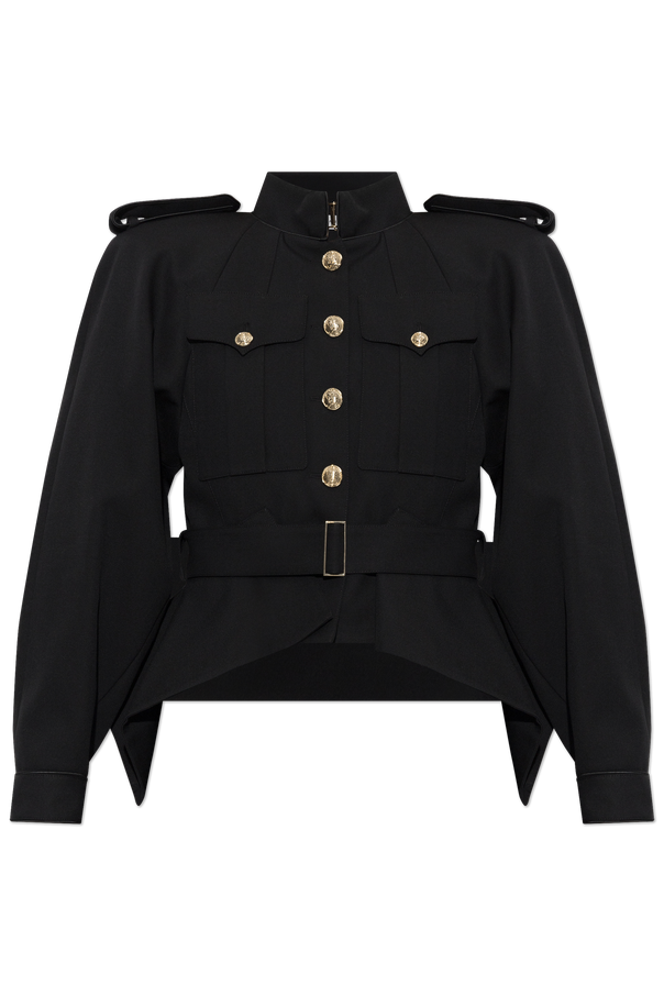 Wool jacket with belt od Balmain