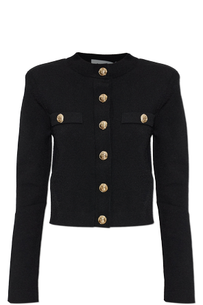 Cardigan with shoulder pads