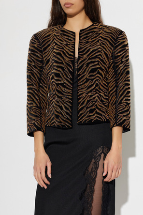 Balmain Aksamitna marynarka z cekinami