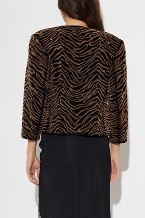 Balmain Aksamitna marynarka z cekinami