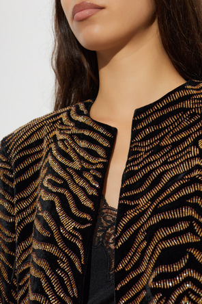 Balmain Aksamitna marynarka z cekinami