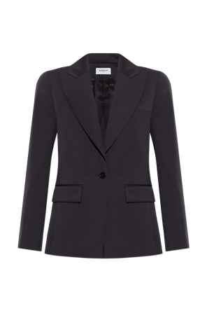Wool blazer with a single vent