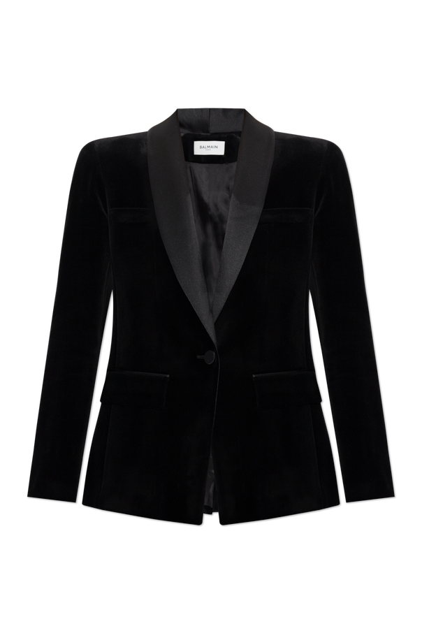 Balmain Velvet blazer with single vent