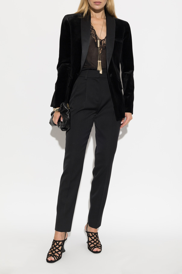 Balmain Velvet blazer with single vent