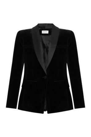 Velvet blazer with single vent