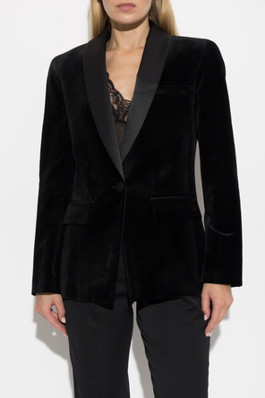 Balmain Velvet blazer with single vent