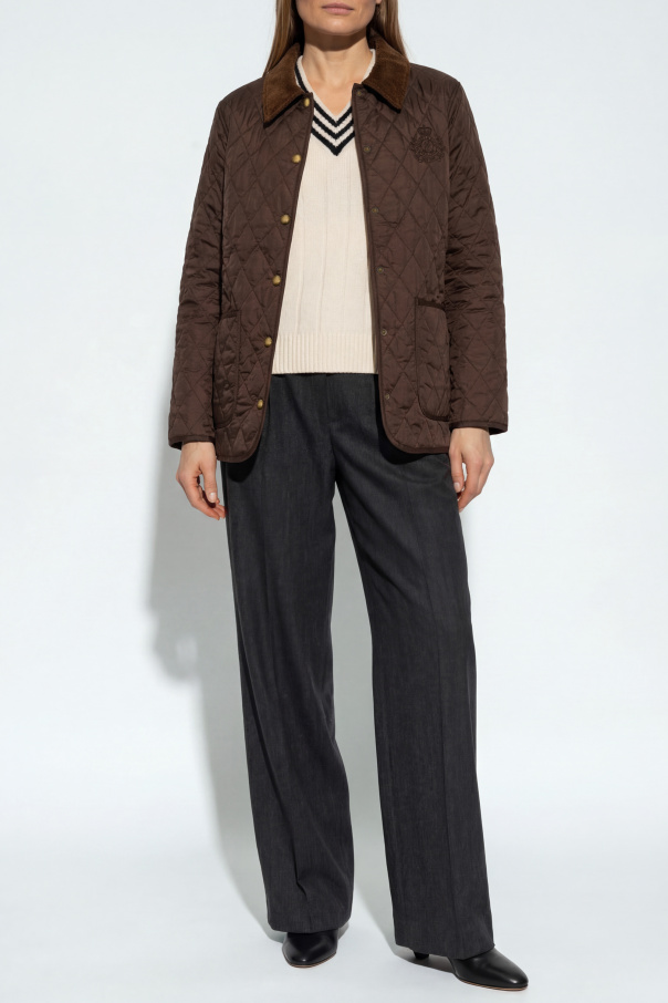 Sporty & Rich Quilted jacket with corduroy collar