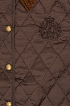 Sporty & Rich Quilted jacket with corduroy collar