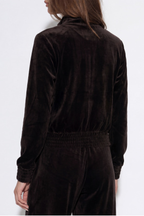 Sporty & Rich Samtbluse mit Stehkragen