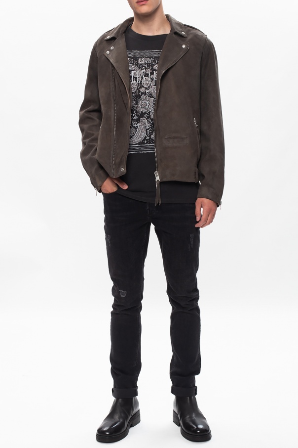 AllSaints ‘Jadon’ suede Polo jacket