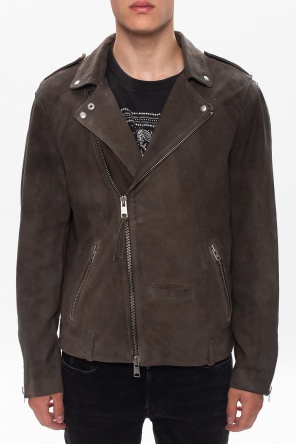 AllSaints ‘Jadon’ suede Polo jacket