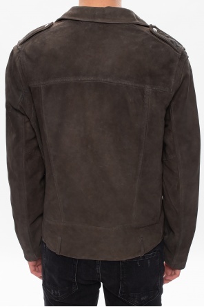 AllSaints ‘Jadon’ suede Polo jacket