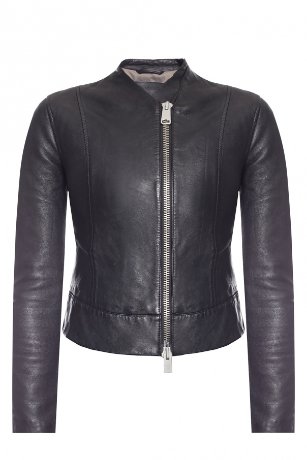 all saints jae leather blazer