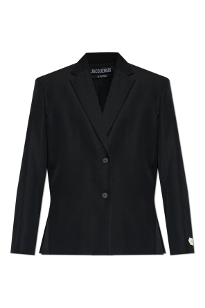 Wool blazer with double vent