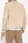 AllSaints ‘Jaxen’ suede logo-embroidered jacket