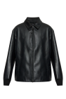 Y-3 BLACK Jacket made of leather-like material