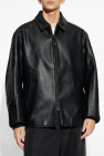 Y-3 BLACK Jacket made of leather-like material