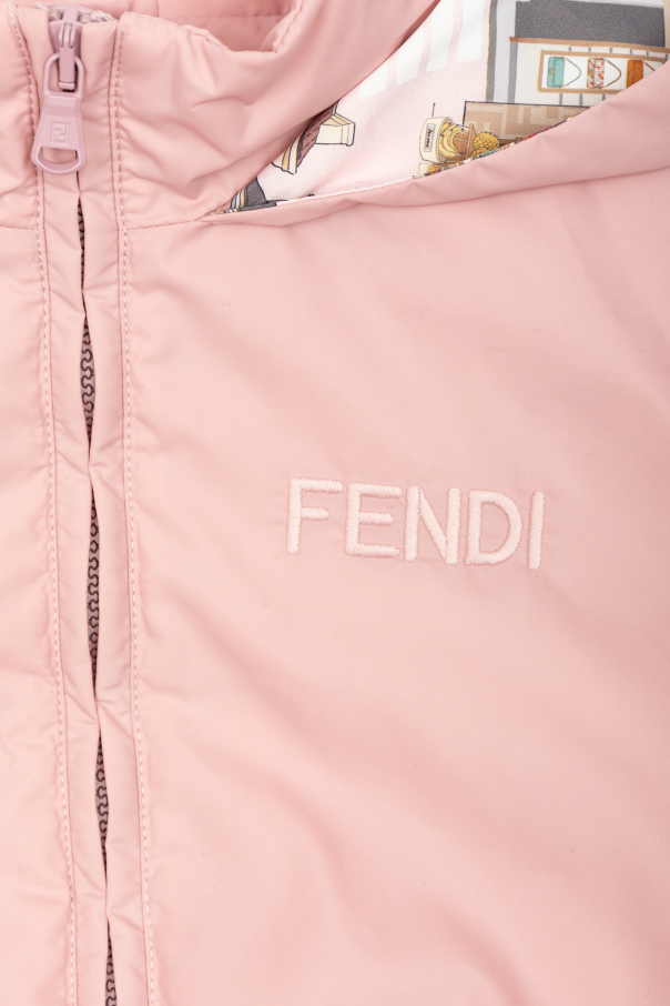 Fendi Kids Casaco com capuz