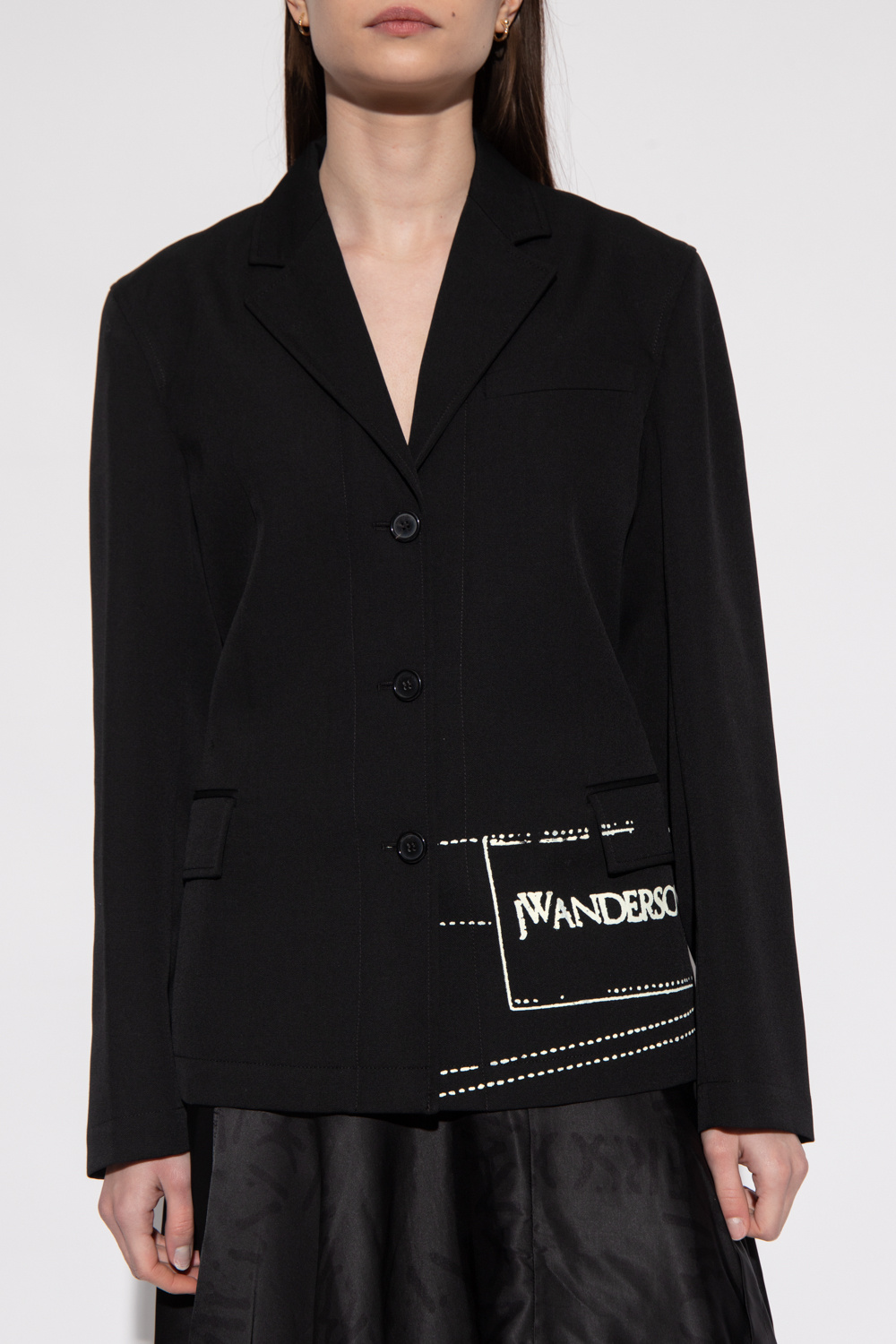 JW Anderson Single-breasted blazer with logo