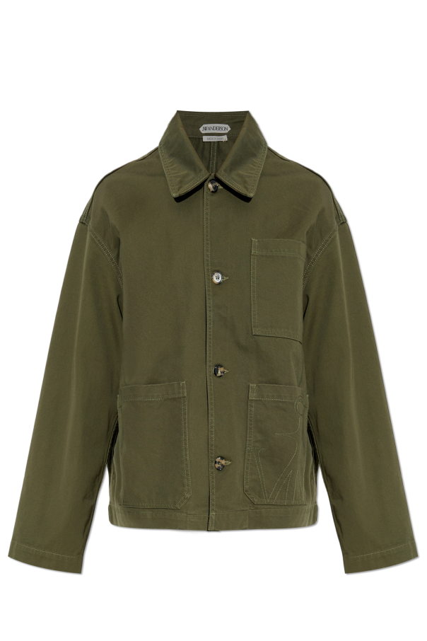 Denim jacket with embroidered logo od JW Anderson