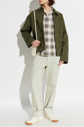 Denim jacket with embroidered logo od JW Anderson