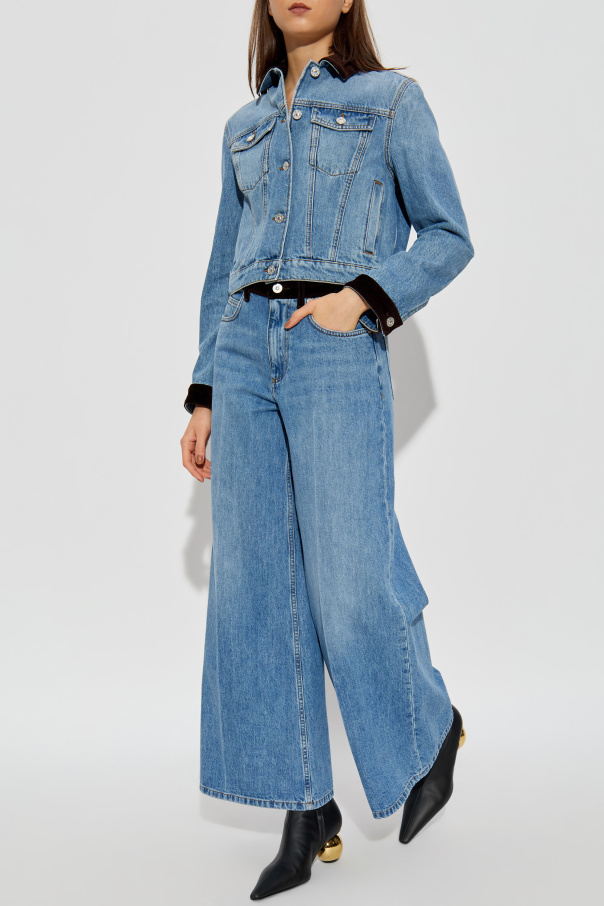 Marni Denim jacket with velvet inserts