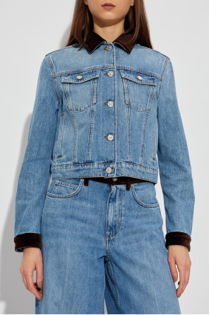 Marni Denim jacket with velvet inserts