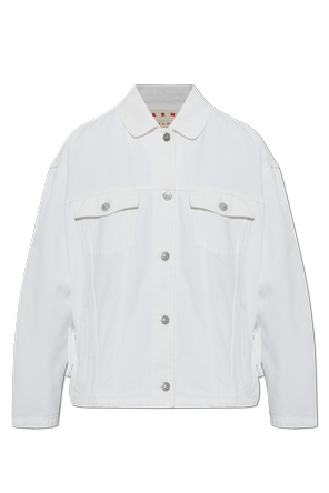 Denim jacket with detachable belt