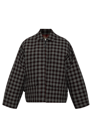 Oversized Plaid Jacket in Gray