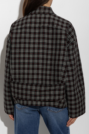 Marni Oversized Plaid Jacket in Gray