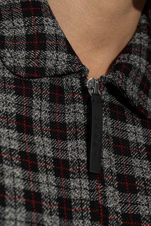 Marni Oversized Plaid Jacket in Gray