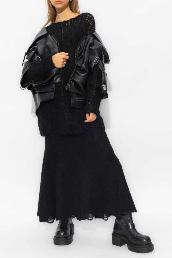 Junya Watanabe Comme des Garçons saint laurent wool varsity jacket with embroidered sleeves item