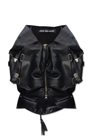 Synthetic leather jacket od Junya Watanabe Luke 1977 White Smashing Set T-Shirt And Shorts Set