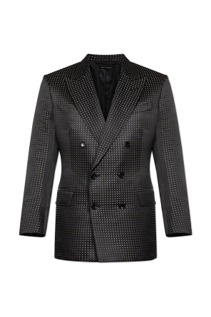 Jedwabna marynarka ze wzorem w kropki