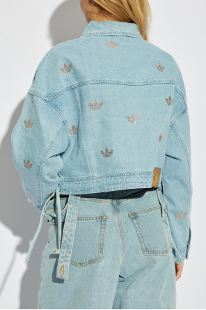 ADIDAS Originals Denim shirt with shimmering sequins