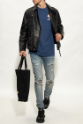 AllSaints BLACK ‘Jones’ jacket in contrasting fabrics