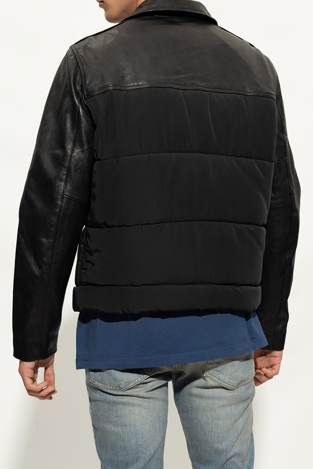 AllSaints ‘Jones’ jacket Jewel in contrasting fabrics