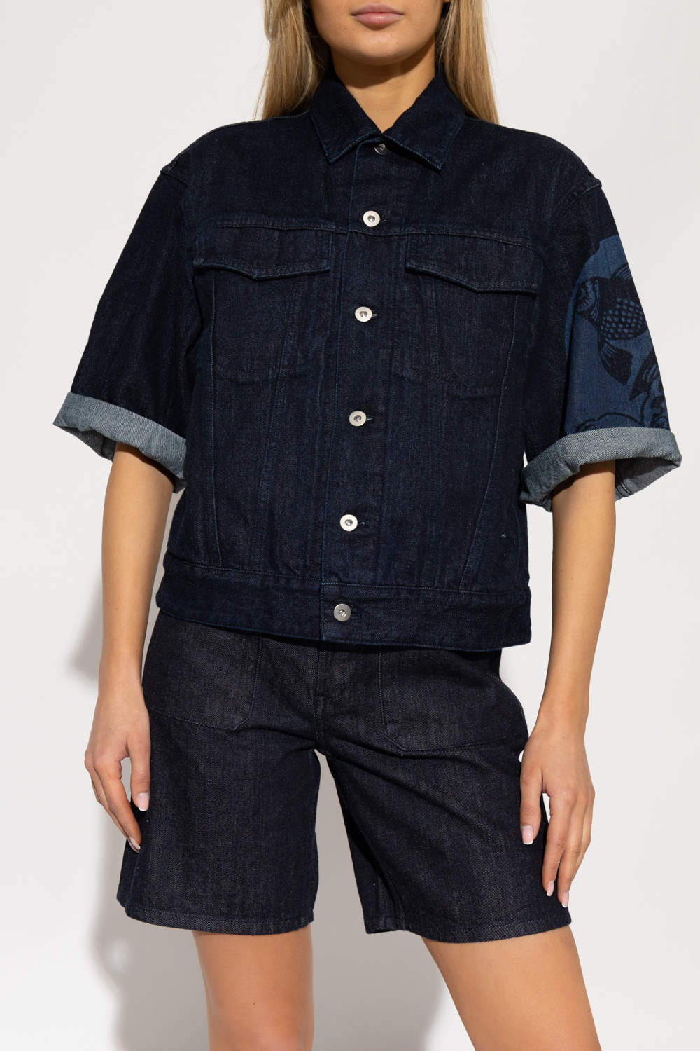 JIL SANDER+ Denim jacket with rolled-up sleeves