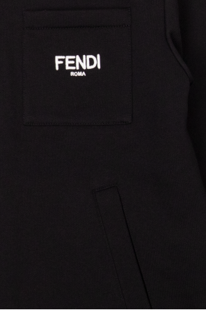 Fendi Kids Fendi Kids logo-trim polo shirt
