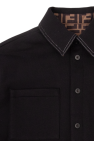 Fendi Kids BLACK Reversible jacket with logo