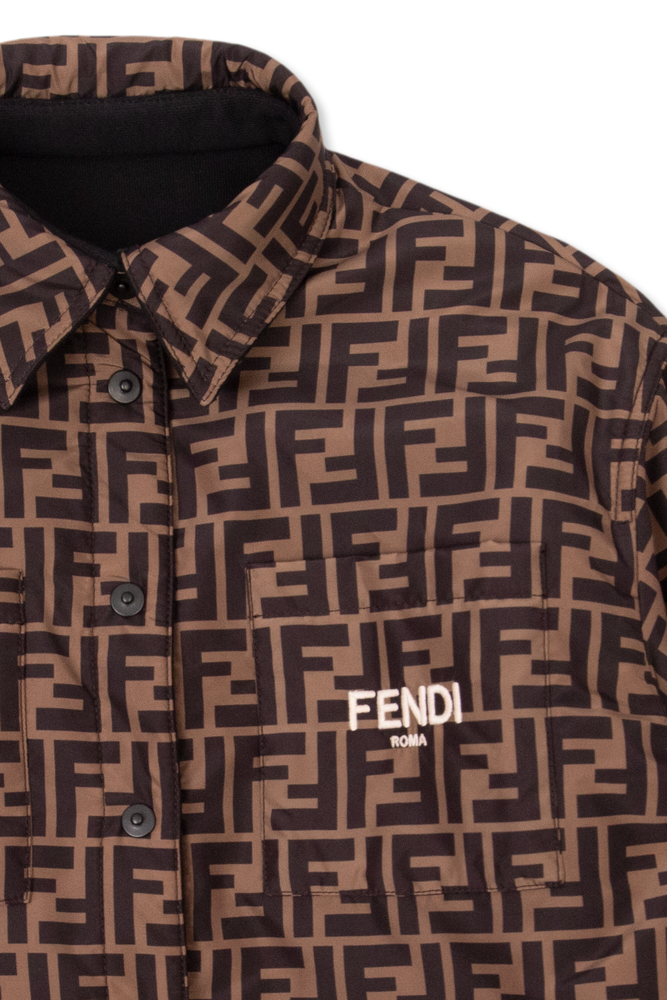 Fendi Kids Reversible jacket with logo