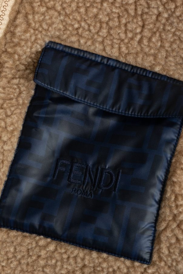 Fendi Kids Fur jacket with pocket