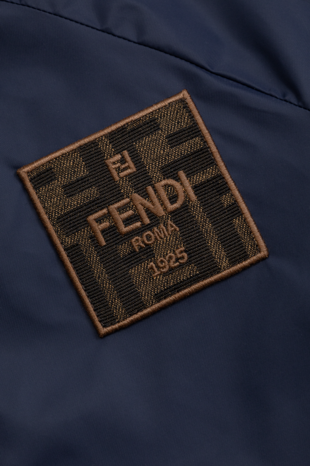 Fendi Kids Chaqueta con parche de logo