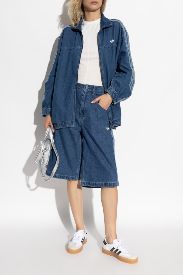 ADIDAS Originals Denim jacket with stand-up collar