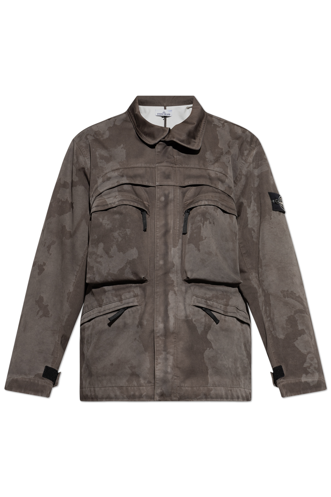 Brown Jacket Raso Gommato 3L Laser Camo Stone Island - Vitkac Italy