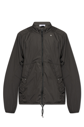 Jacket with stand-up collar