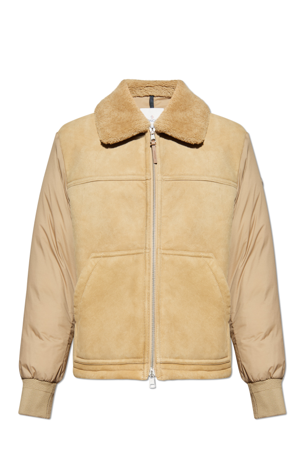 Puffer leather jacket `Tonnay` od Moncler