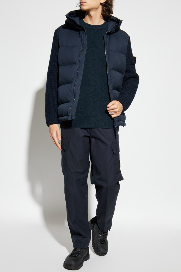 Stone Island Chaqueta de plumas con parche con logo