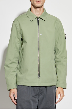 Stone Island Jacke mit Logo-Aufnäher