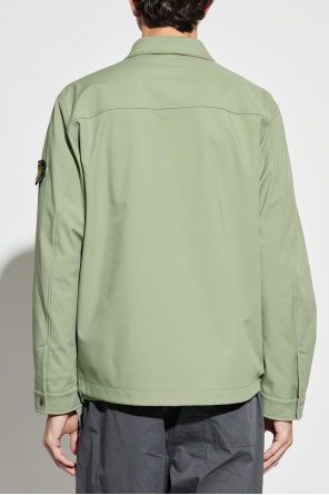 Stone Island Jacke mit Logo-Aufnäher